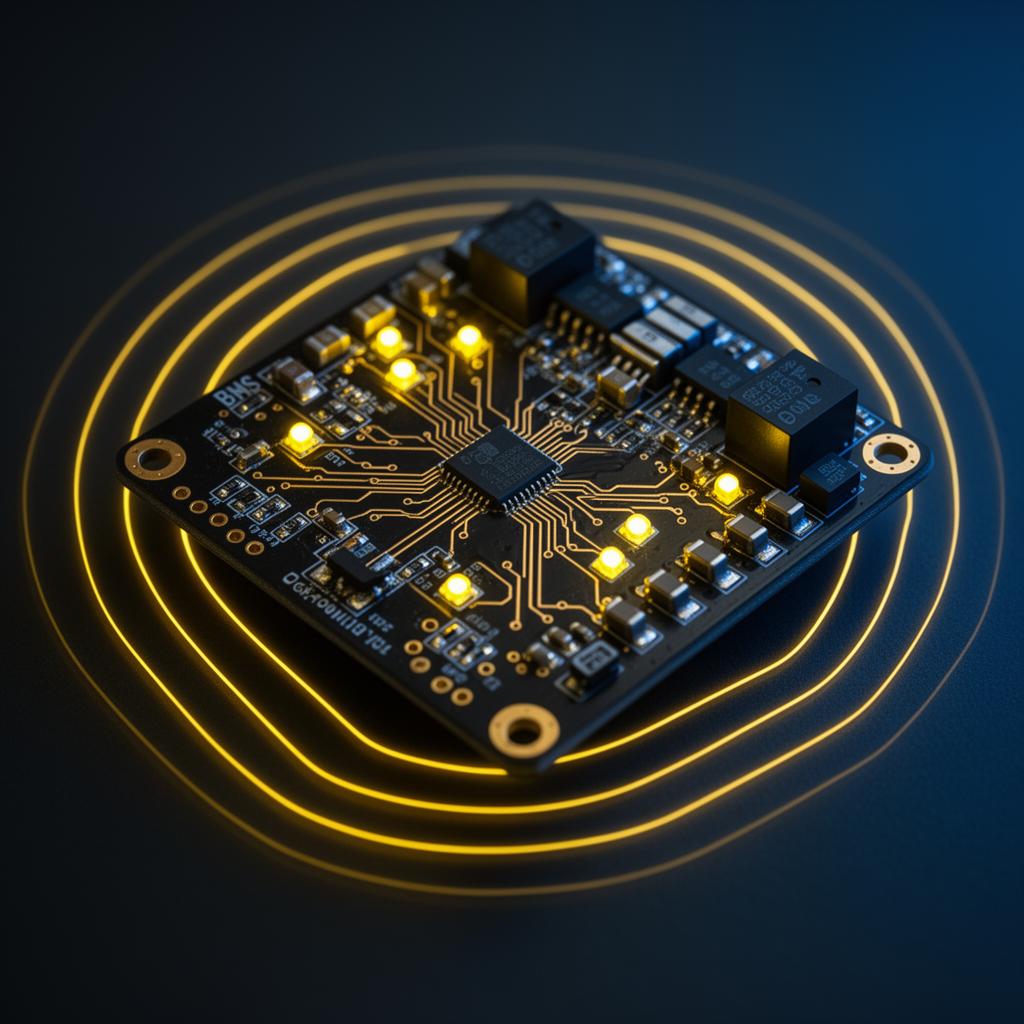 Multi-layer electronic protection BMS circuit board with safety indicators